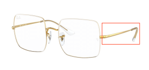 Original Ray-Ban RB1971V Sehbrillen Bügel, Farbe 3104 · Weiß auf legend gold