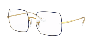 Original Ray-Ban RB1971V Sehbrillen Bügel, Farbe 3105 · Blau auf legend gold