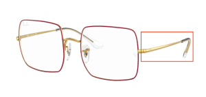 Original Ray-Ban RB1971V Sehbrillen Bügel, Farbe 3106 · Rot auf legend gold