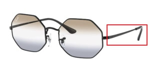 Original Ray-Ban RB1972 Octagon Bügel, Farbe 002 · Schwarz