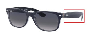 Original Ray-Ban RB2132 New Wayfarer Bügel, Farbe 6607 · Blau over transparent blau
