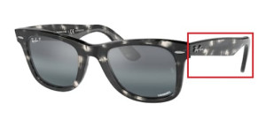 Original Ray-Ban RB2140 Wayfarer Bügel, Farbe 1333 · Grau Havanna
