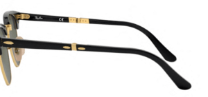 Original Ray-Ban RB2176 Clubmaster Folding Bügel, Farbe 901 · Schwarz