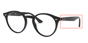 Original Ray-Ban RB2180V Sehbrillen Bügel, Farbe 2000 · Schwarz glänzend