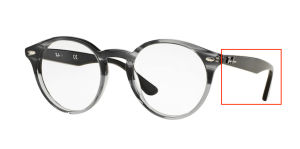 Original Ray-Ban RB2180V Sehbrillen Bügel, Farbe 5571 · Verlauf gestreift grau