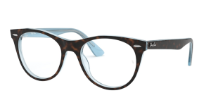 Original Ray-Ban RB2185V Sehbrillen Bügel, Farbe 5883 · Oben Havanna auf blau hell