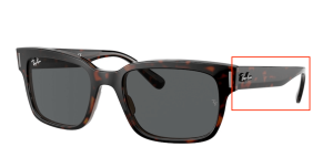 Original Ray-Ban RB2190 Jeffrey Bügel, Farbe 1292B1 · Havanna auf transparent braun