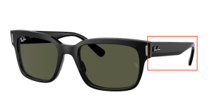 Original Ray-Ban RB2190 Jeffrey Bügel, Farbe 901 · Schwarz