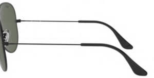 Original Ray-Ban RB3026 Aviator Large Metal II Bügel, Farbe L2821 · Schwarz