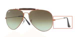 Original Ray-Ban RB3029 Outdoorsman II Bügel, Farbe 9002 · Medium bronze
