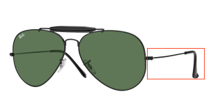Original Ray-Ban RB3029 Outdoorsman II Bügel, Farbe L2114 · Schwarz