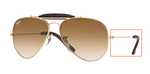 Original Ray-Ban RB3422 Bügel, Farbe 001/51 · Arista/braun leather