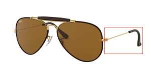 Original Ray-Ban RB3422 Bügel, Farbe 9041 · Leather braun