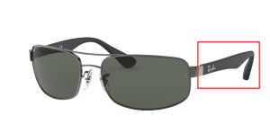 Original Ray-Ban RB3445 Bügel, Farbe 004 · Gunmetal