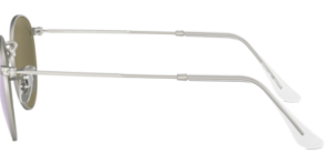 Original Ray-Ban RB3447 Round Metal Bügel, Farbe 019 · Silber matt