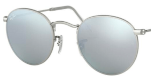 Originalgläser Ray-Ban RB3447 Round Metal, Farbe 30 · Grün hell verspiegelt total silber