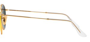 Original Ray-Ban RB3447 Round Metal Bügel, Farbe 112 · Gold matt