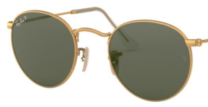 Originalgläser Ray-Ban RB3447 Round Metal, Farbe 58 · Grün polarisiert