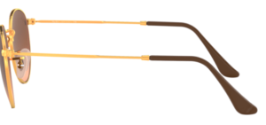 Original Ray-Ban RB3447 Round Metal Bügel, Farbe 9001 · Hell bronze