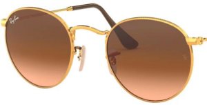 Originalgläser Ray-Ban RB3447 Round Metal, Farbe A5 · Braun Verlauf