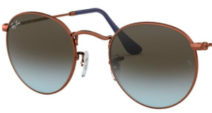 Originalgläser Ray-Ban RB3447 Round Metal, Farbe 96 · Braun Verlauf blau