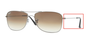 Original Ray-Ban RB3477 Bügel, Farbe 004 · Gunmetal