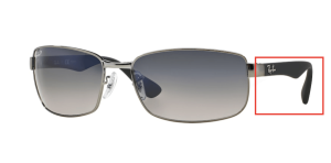 Original Ray-Ban RB3478 Bügel, Farbe 004 · Gunmetal