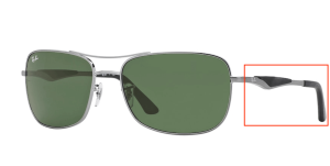 Original Ray-Ban RB3515 Bügel, Farbe 004 · Gunmetal