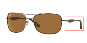Original Ray-Ban RB3515 Bügel, Farbe 029 · Matt gunmetal