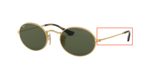 Original Ray-Ban RB3547N Oval Bügel, Farbe 001 · Gold