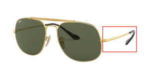 Original Ray-Ban RB3561 The General Bügel, Farbe 001 · Gold