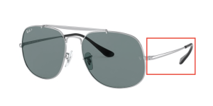 Original Ray-Ban RB3561 The General Bügel, Farbe 003 · Silber