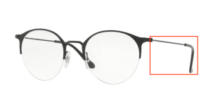 Original Ray-Ban RB3578V Sehbrillen Bügel, Farbe 2904 · Schwarz/schwarz matt