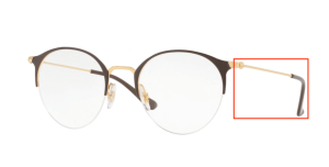 Original Ray-Ban RB3578V Sehbrillen Bügel, Farbe 2905 · Gold/braun glänzend