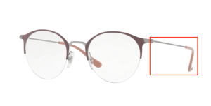 Original Ray-Ban RB3578V Sehbrillen Bügel, Farbe 2907 · Gunmetal/turtledove