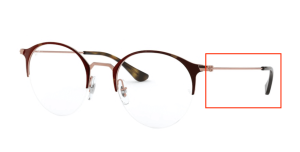 Original Ray-Ban RB3578V Sehbrillen Bügel, Farbe 2971 · Cooper auf oben Havanna