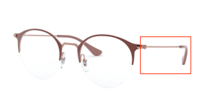 Original Ray-Ban RB3578V Sehbrillen Bügel, Farbe 2973 · Cooper auf oben ligth braun