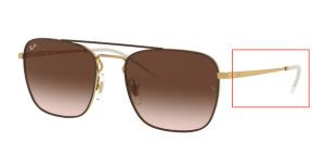 Original Ray-Ban RB3588 Bügel, Farbe 9055 · Gold oben auf braun