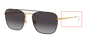 Original Ray-Ban RB3588 Bügel, Farbe 9054 · Gold auf oben schwarz