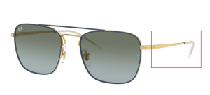 Original Ray-Ban RB3588 Bügel, Farbe 9062 · Gold oben auf blau