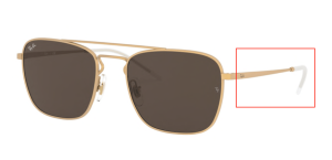 Original Ray-Ban RB3588 Bügel, Farbe 9013 · Rubber gold