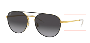 Original Ray-Ban RB3589 Bügel, Farbe 9054 · Gold auf oben schwarz