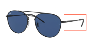 Original Ray-Ban RB3589 Bügel, Farbe 9014 · Schwarz rubber