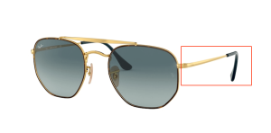 Original Ray-Ban RB3648 The Marshal Bügel, Farbe 9102 · Havanna