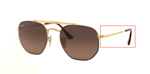 Original Ray-Ban RB3648 The Marshal Bügel, Farbe 9104 · Havanna
