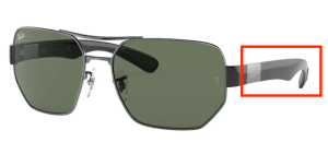 Original Ray-Ban RB3672 Bügel, Farbe 004 · Gunmetal