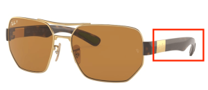 Original Ray-Ban RB3672 Bügel, Farbe 001 · Arista