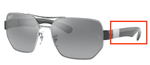 Original Ray-Ban RB3672 Bügel, Farbe 003 · Silber