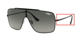 Original Ray-Ban RB3697 Wings II Bügel, Farbe 002 · Schwarz