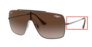 Original Ray-Ban RB3697 Wings II Bügel, Farbe 004/13 · Gunmetal